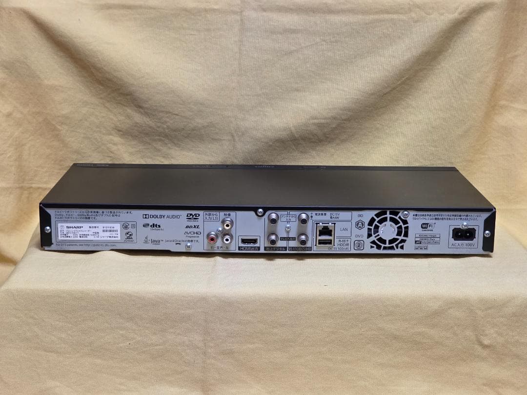 SHARP AQUOS BDレコーダー2B-C10DT1 2021年製 整備品