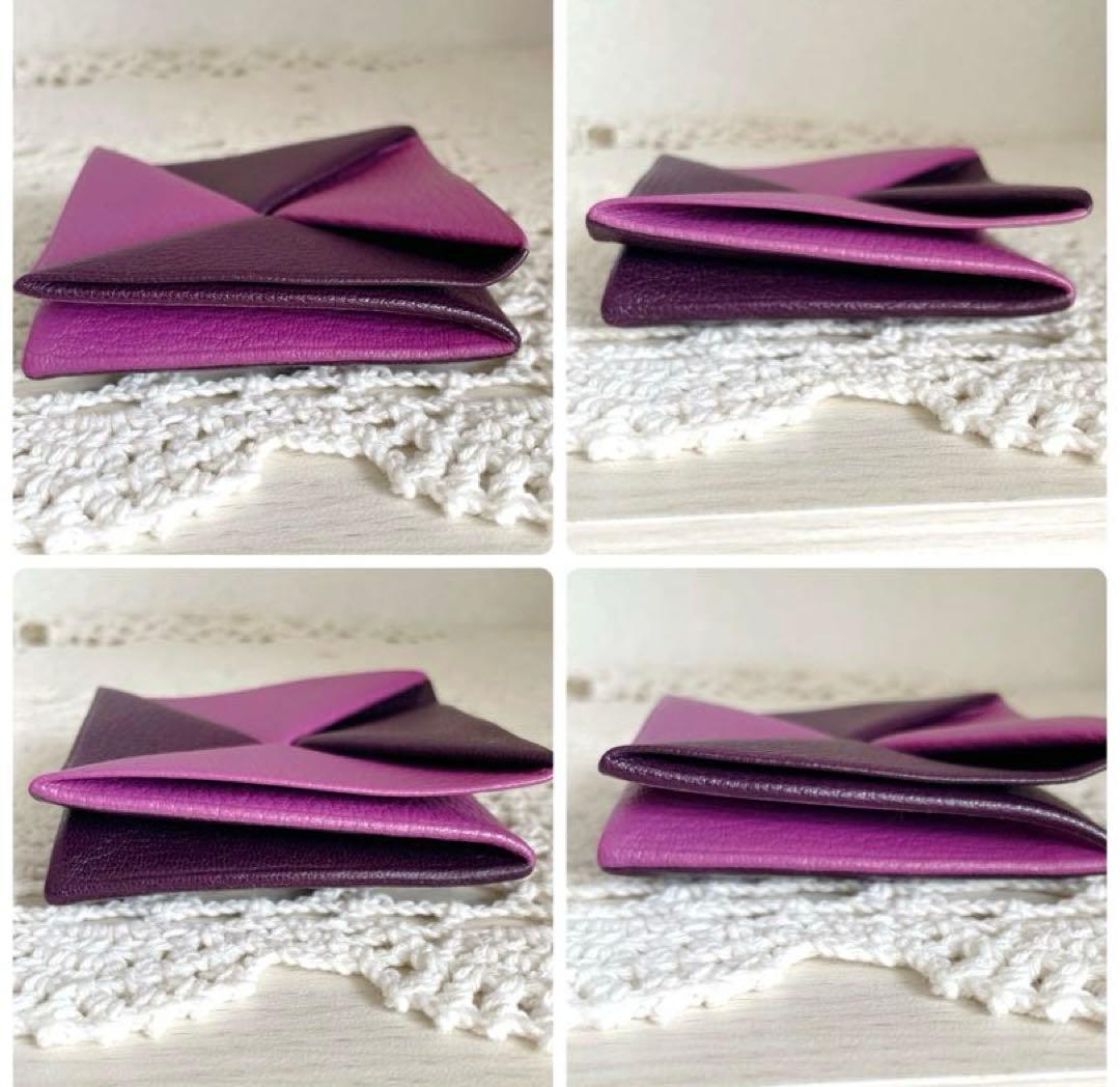 極美品　HERMES エルメス　ズールー　ケース　折り畳み式　パープル系