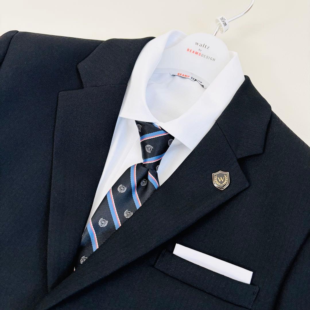 2645【新品タグ付き】ワルツバイビームスデザイン 165cm スーツ ブラック