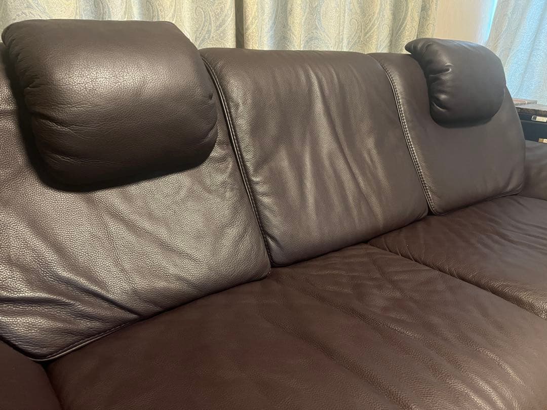 himolla / ヒモラ 3人掛けソファ　総革 ブラウンIDC大塚家具