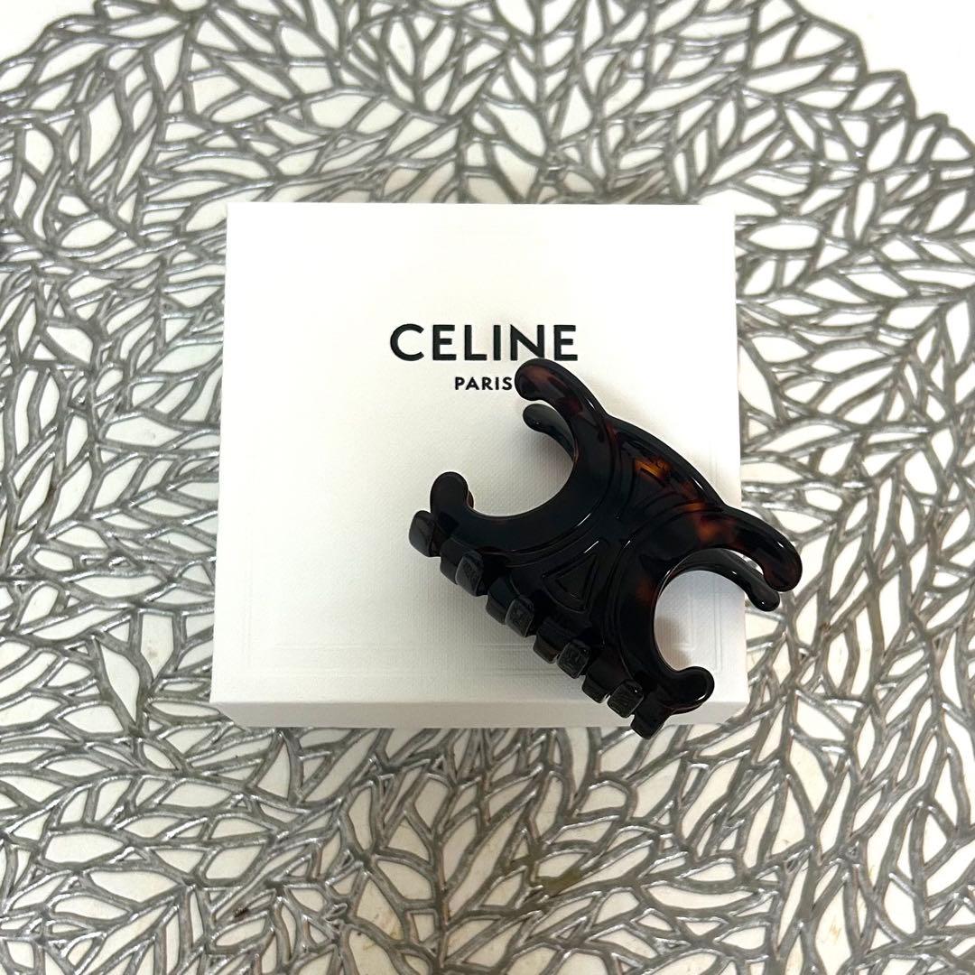 CELINE セリーヌ　トリオンフヘアクリップべっこう【新品未使用】