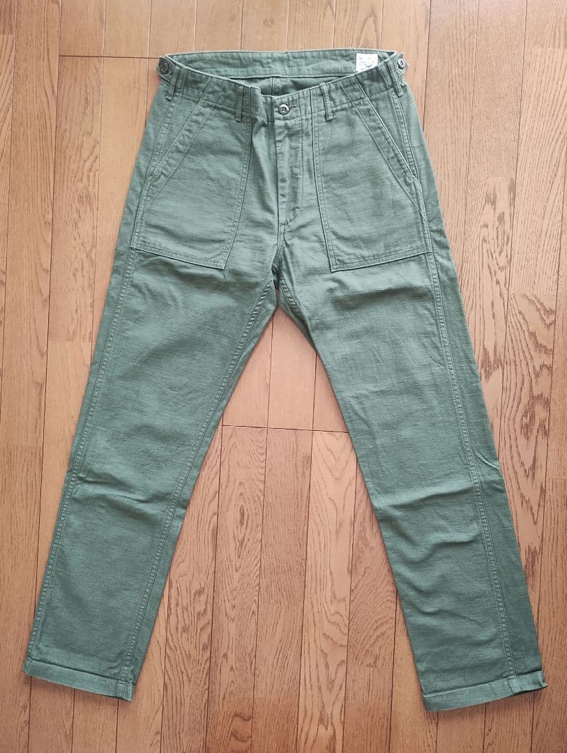 【 美品 orSlow コットン スリムフィットファティーグパンツ 】