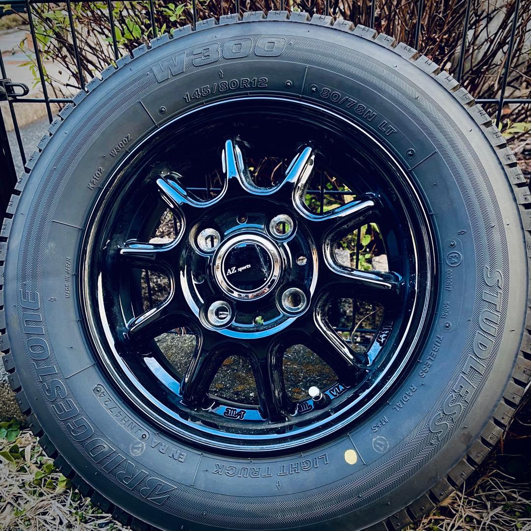 BRIDGESTONE w300 145/80R12 スタッドレスセット