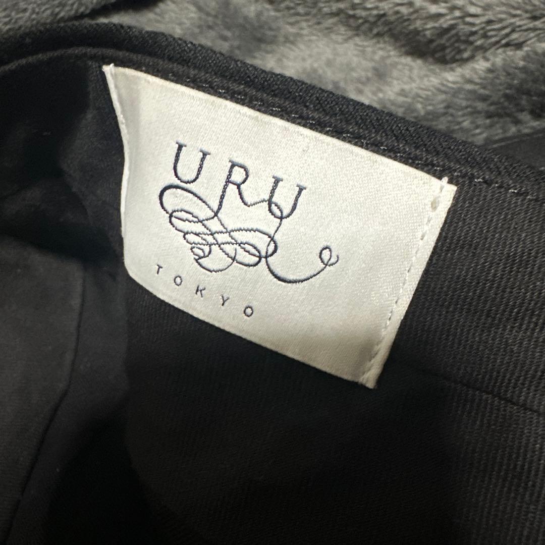 【定価¥37400】 URU 1TUCK PANTS ブラック ストライプパンツ