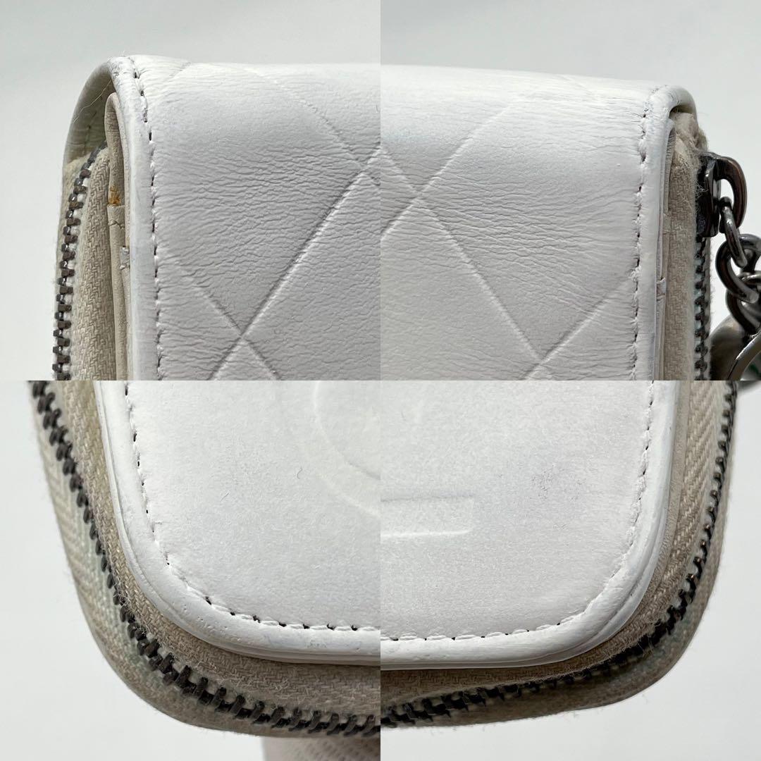 CHANEL 長財布 ラウンドファスナー ココマーク キルティング チャーム付き