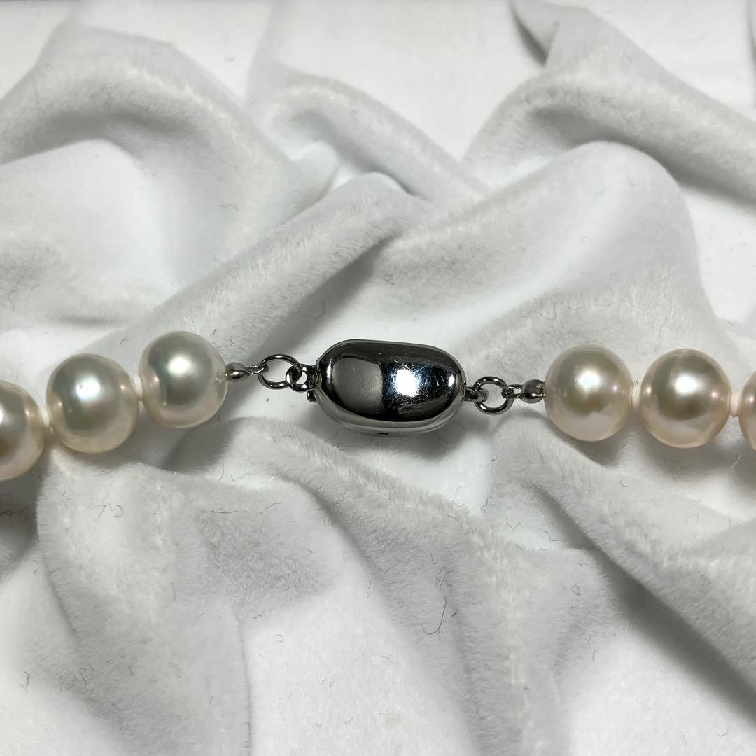 本真珠✨ パールネックレス＆イヤリングセット 7.3-8.3mm Silver