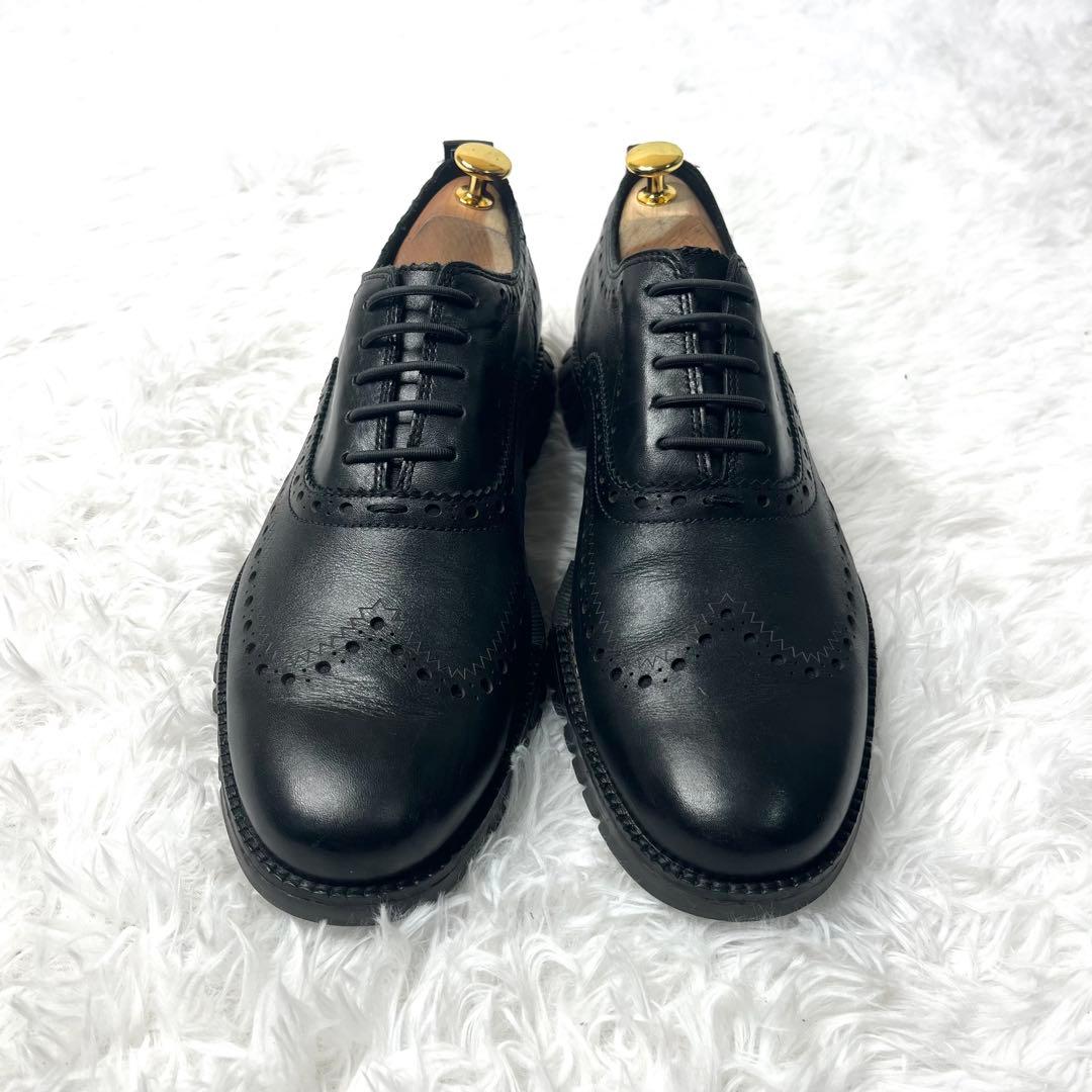 【美品】コールハーン ゼログランド ウイングチップ27.5cm 牛革 本革 黒