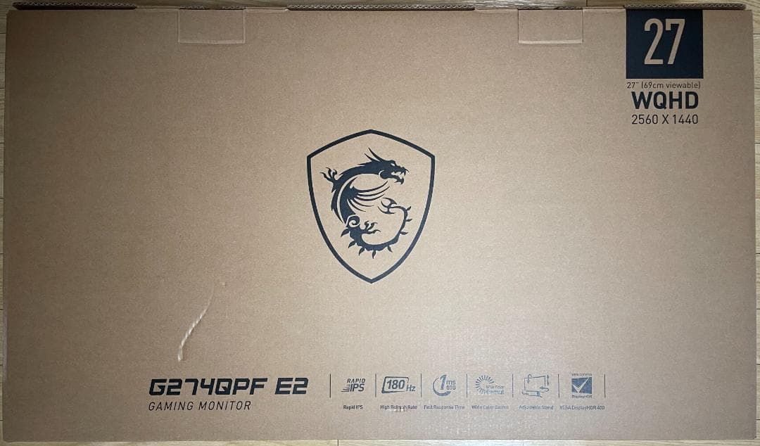 MSI G274QPF E2 ゲーミングモニター 27インチ WQHD