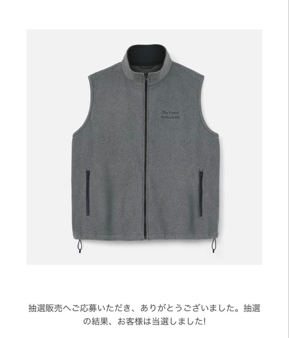 トップス XXL Ennoy PROFESSIONAL FLEECE VEST