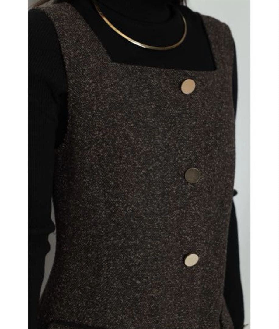 567【新品タグ付】Apuweiser-riche スクエアネックミニジャンスカ