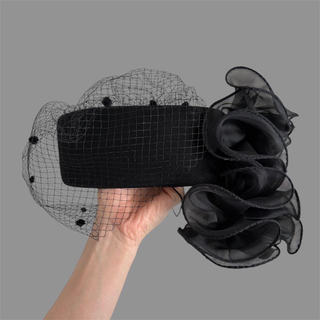 【otoe vintage】クラシック 帽子 トークハット カクテルハット