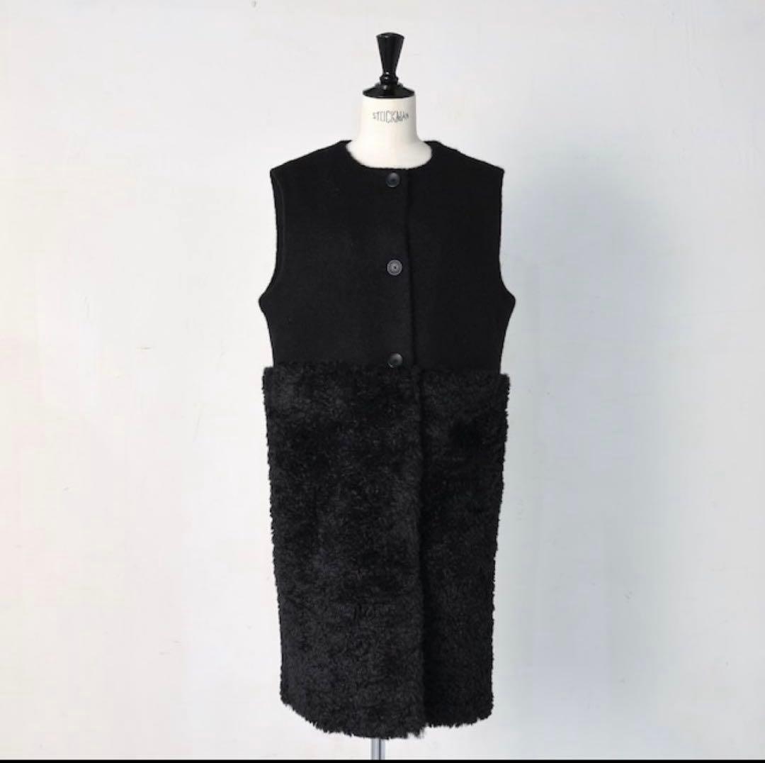 gypsohila ウールモヘアテディベスト　黒