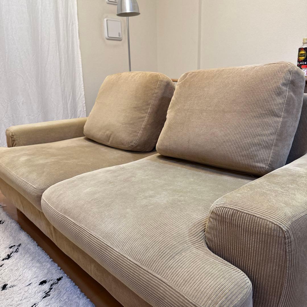 asa　unico GREIGカバーリングソファ 2.5シーター