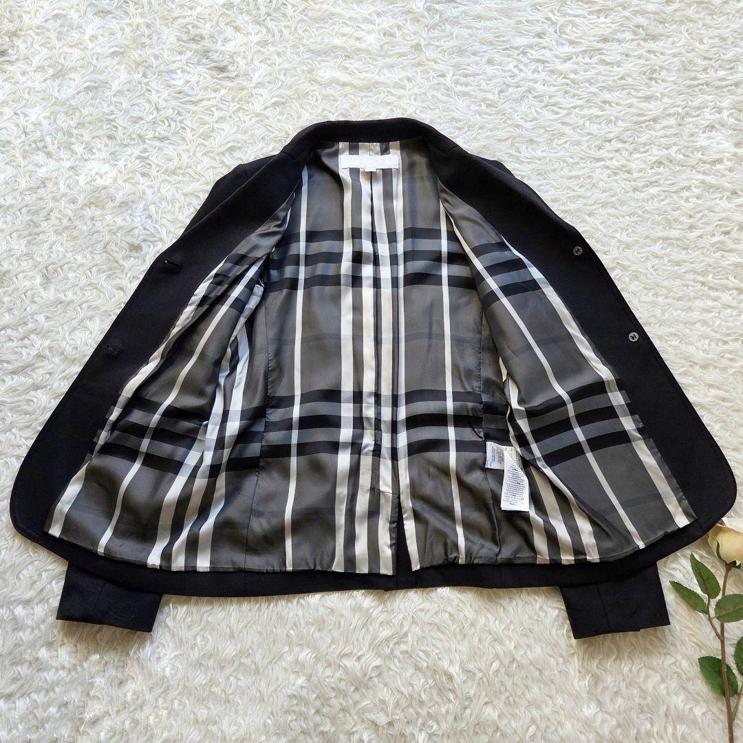 user_fdedc5b2様美品✨バーバリ－　黒ジャケット　ノバチェック160