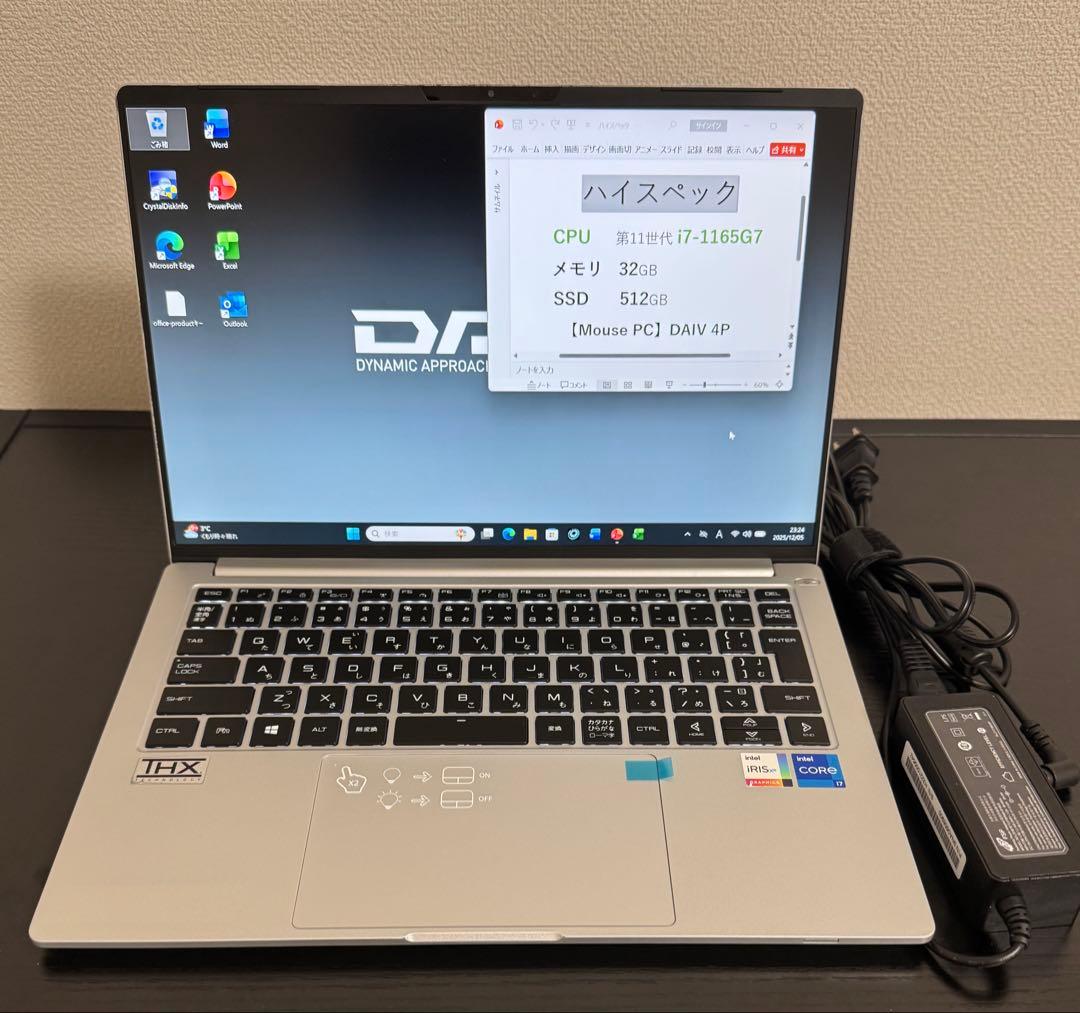 累積8703 Mouse DAIV i7 32GB 512GB 14型 オフィス