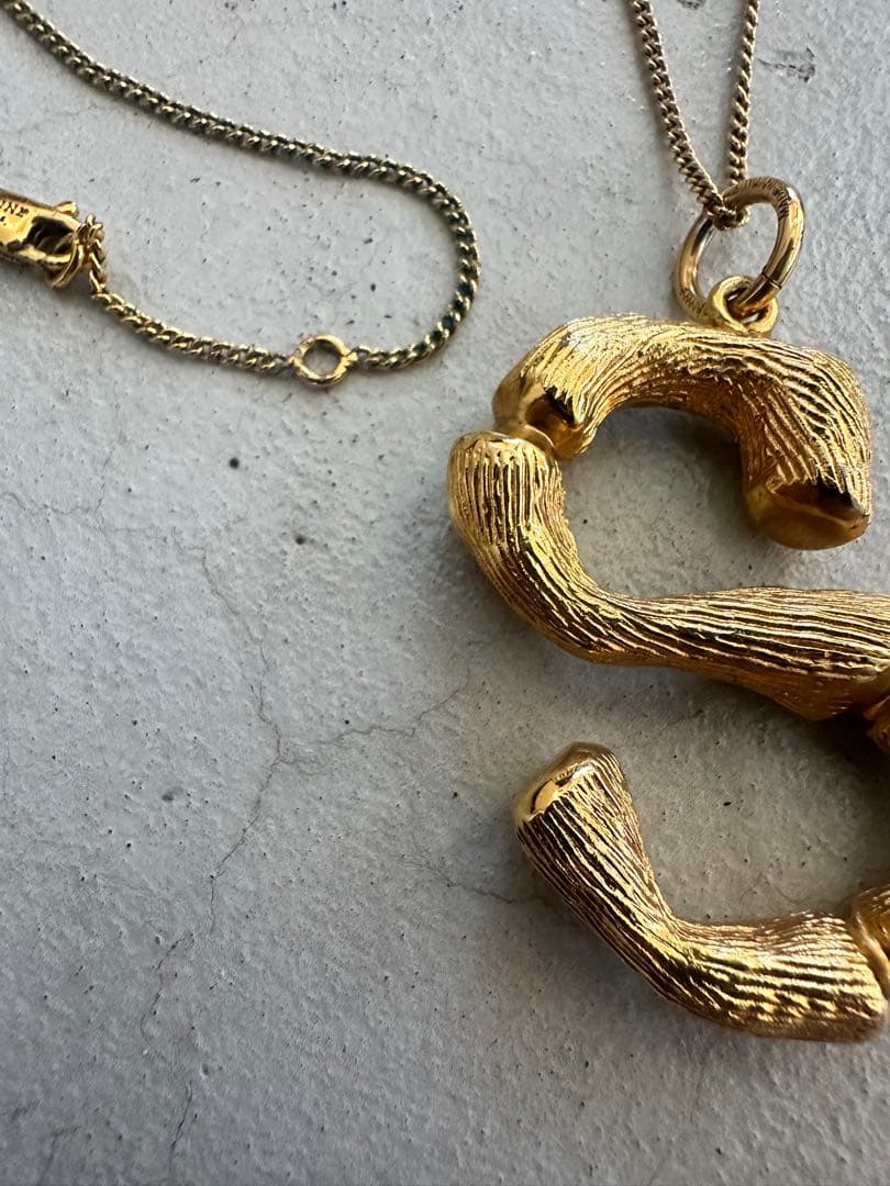 CÉLINE（OLD CÉLINE）イニシャルネックレス 純正チェーン＆箱