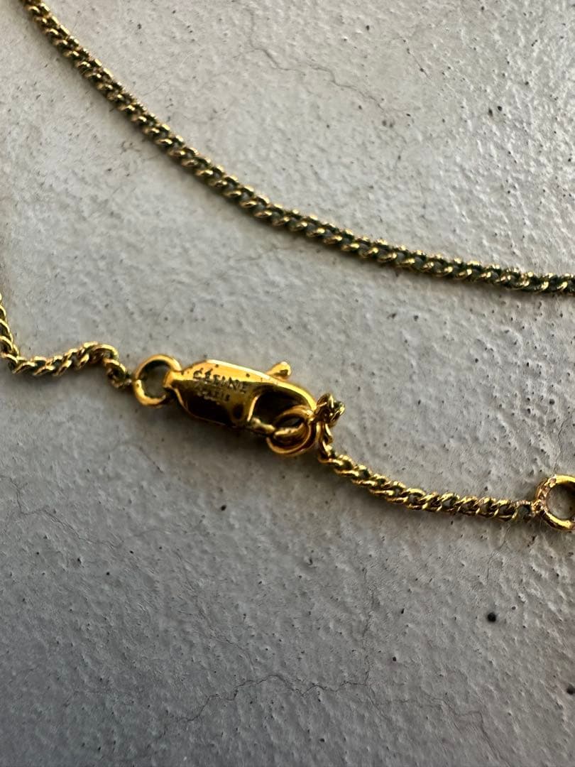 CÉLINE（OLD CÉLINE）イニシャルネックレス 純正チェーン＆箱