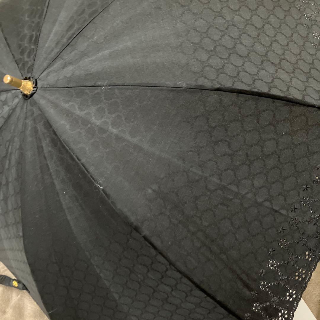 【ニコちゃん】CELINE ブラック 日傘 模様入り