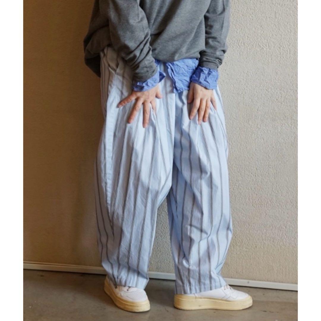 サテンストライプクルーイパンツ journal standard luxe