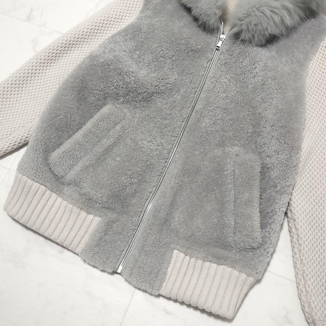 ゆ*☆様 ANAYI　アナイ　ムートン　ボアジャケット　パーカー　異素材　切替え