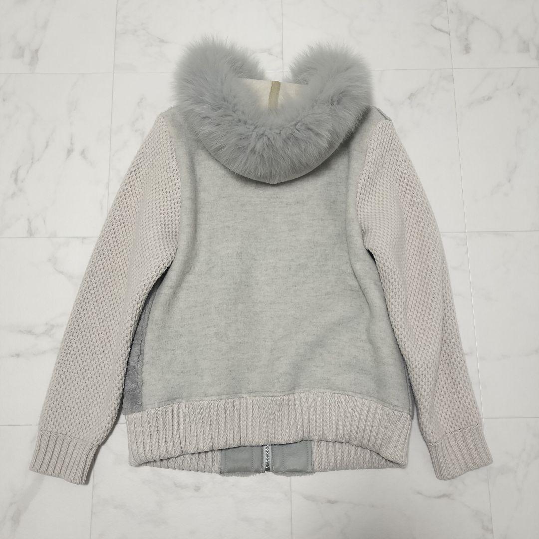 ゆ*☆様 ANAYI　アナイ　ムートン　ボアジャケット　パーカー　異素材　切替え