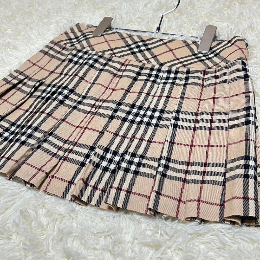 【希少】バーバリーブルーレーベル ノバチェック プリーツミニスカート サイズ36
