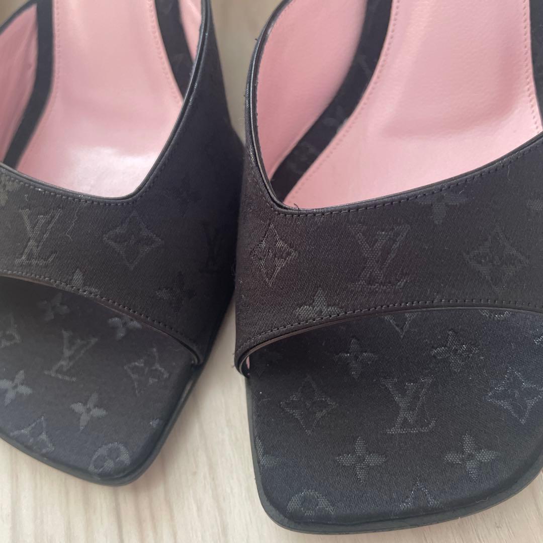 極美品【ルイヴィトン】LVミュール モノグラム 38 約24cm サンダル