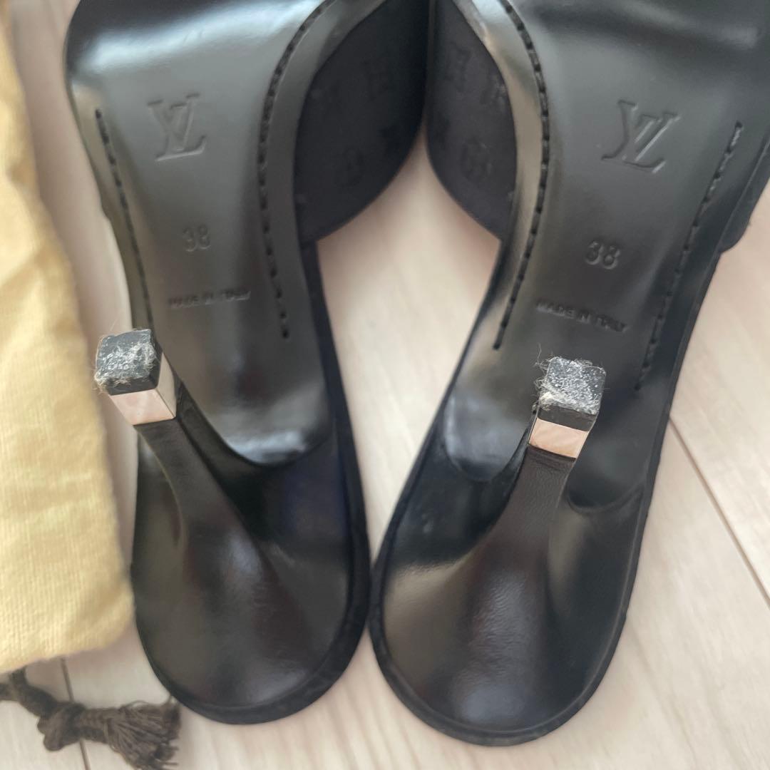 極美品【ルイヴィトン】LVミュール モノグラム 38 約24cm サンダル