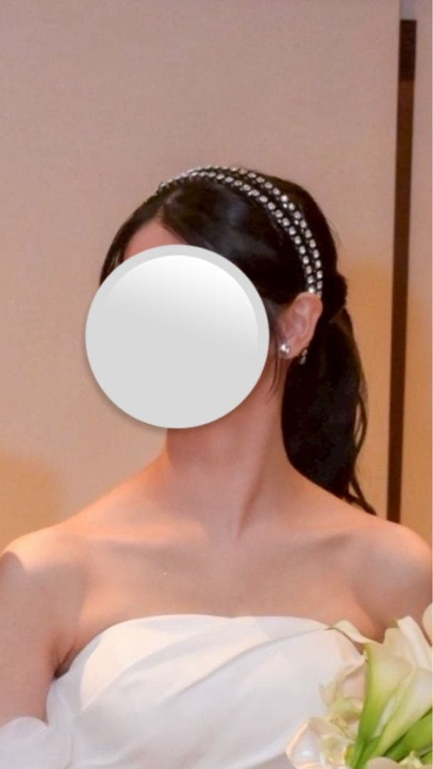 LoveTiara 2連クリスタルカチューシャ＆ピアスセット　ラブティアラ