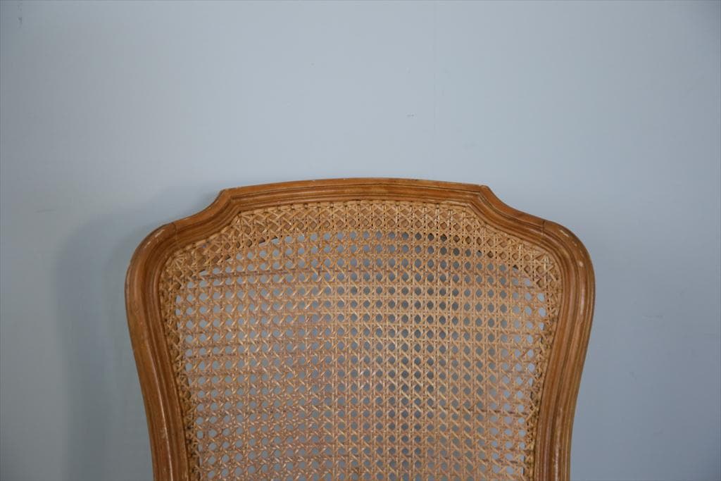 フランスアンティーク猫脚ダイニングチェア/椅子イス/籐ラタン(90-190-2)