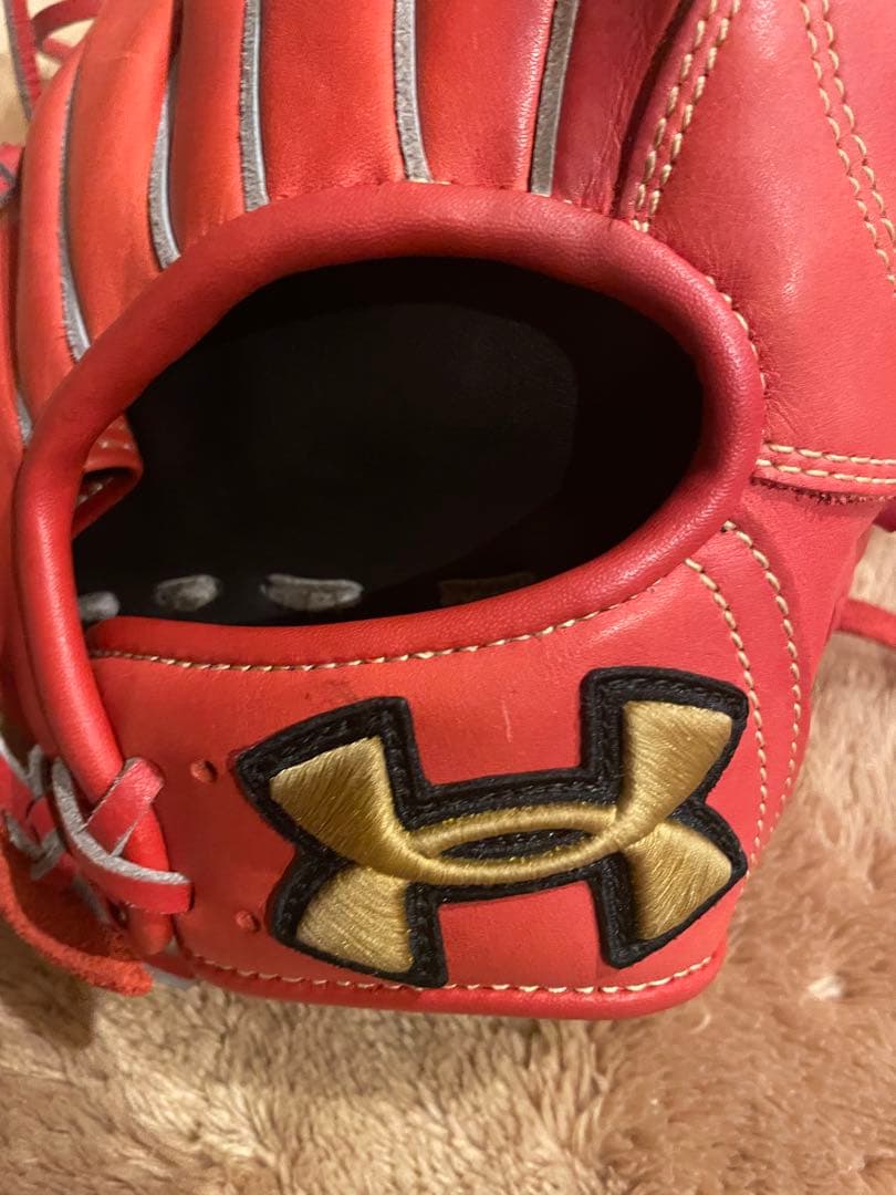 Under Armour IW 軟式グローブ レッドオレンジ