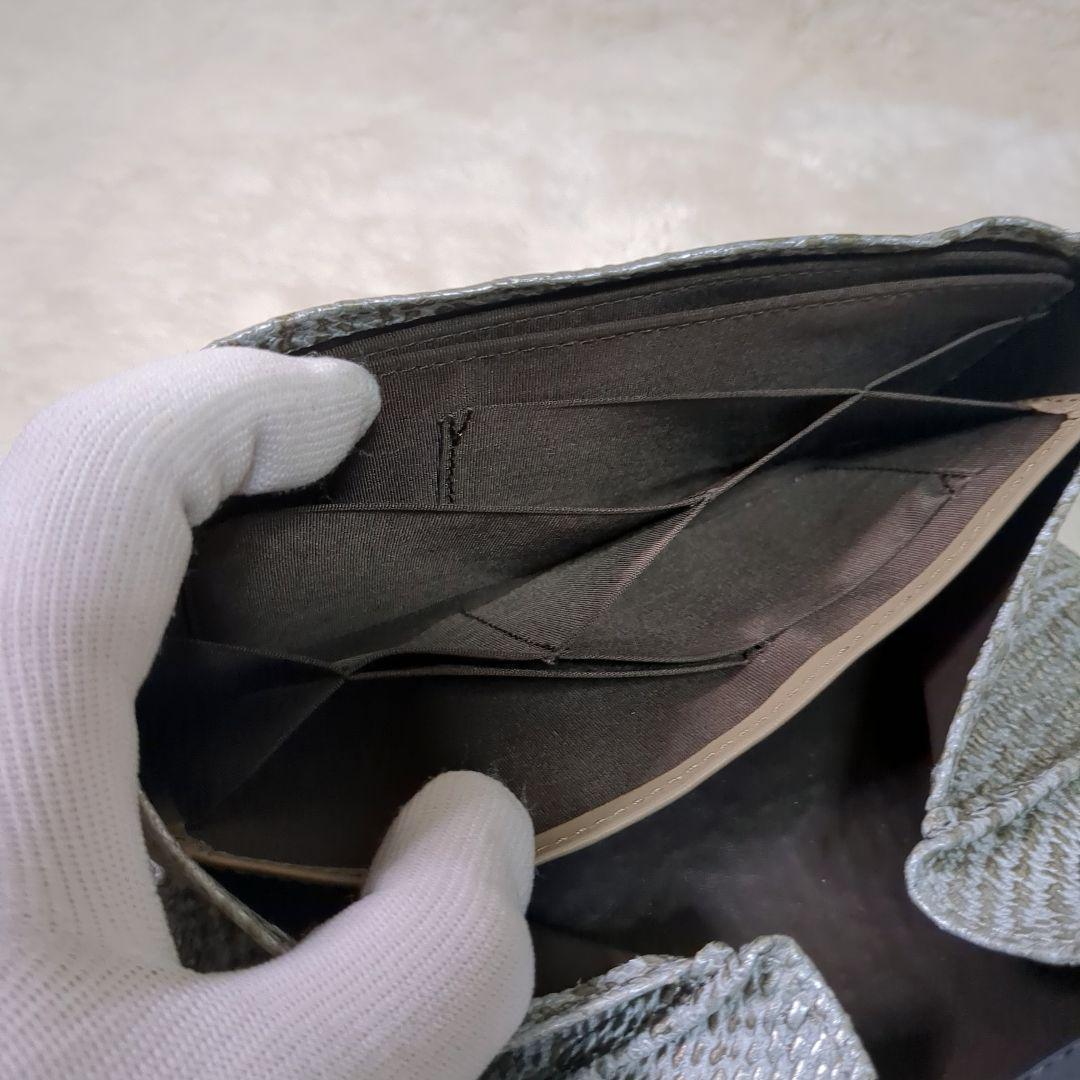 希少✨ヒロコハヤシ ダマスコ 長財布 シルバー レザー レター型