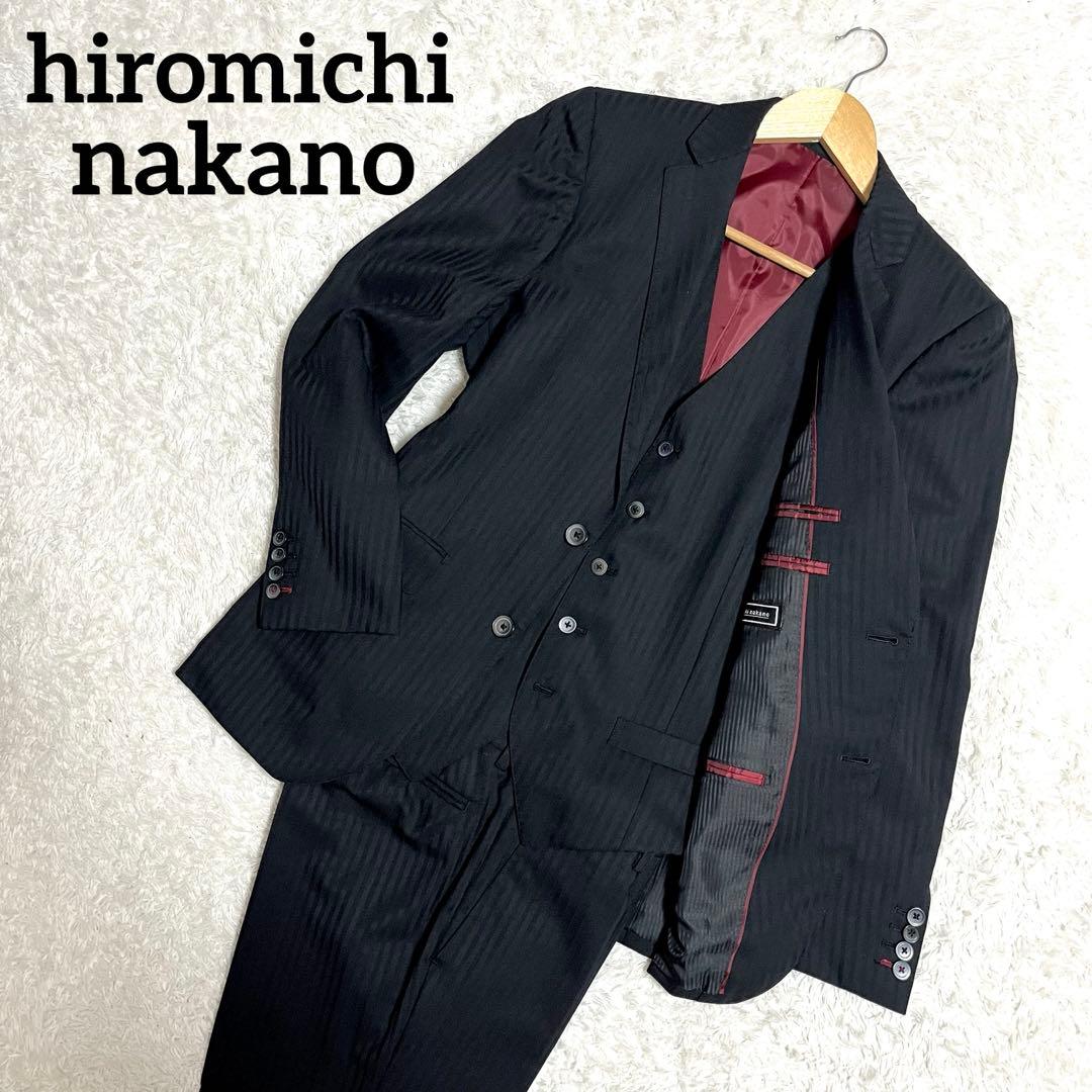 ✨未使用級✨ヒロミチナカノ 3ピーススーツ ビジネススーツ ストライプ シルク混