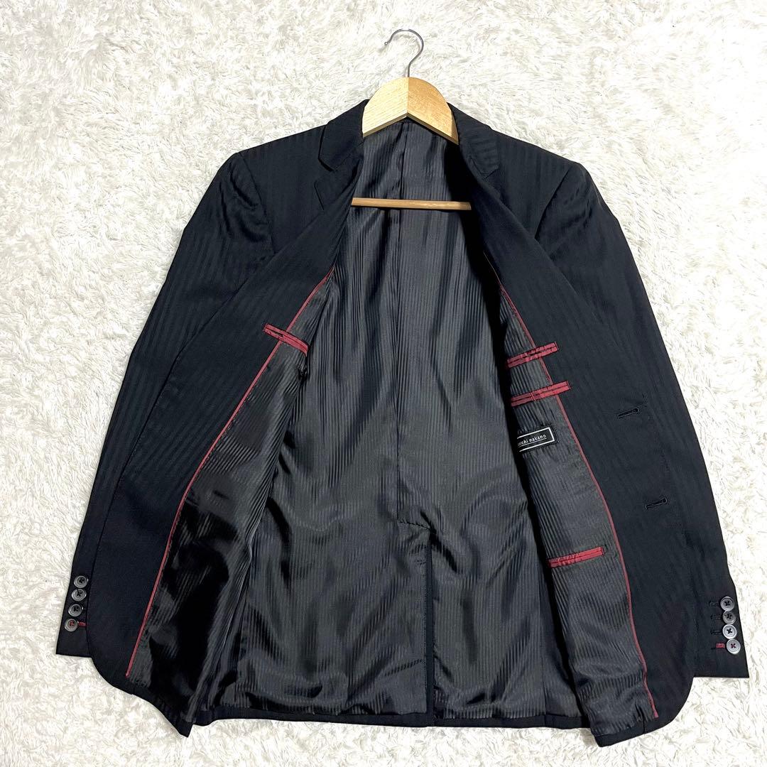 ✨未使用級✨ヒロミチナカノ 3ピーススーツ ビジネススーツ ストライプ シルク混