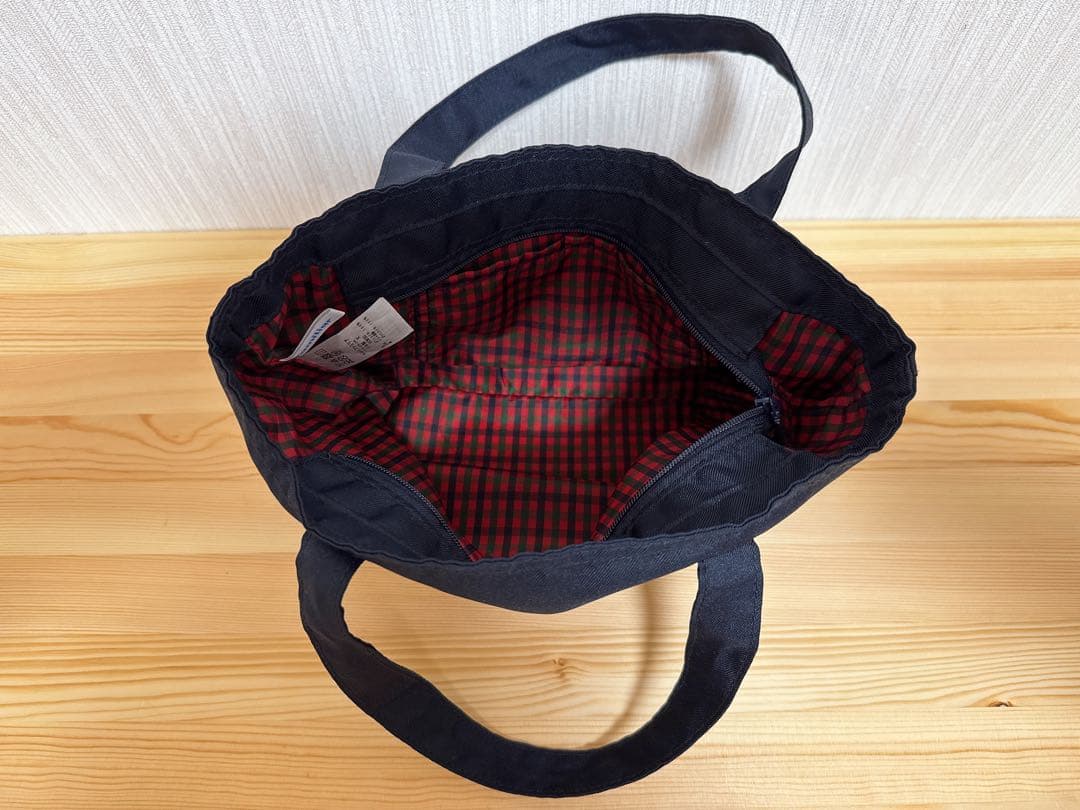 ファミリア　ミニトート　ハンドバッグ　赤チェック
