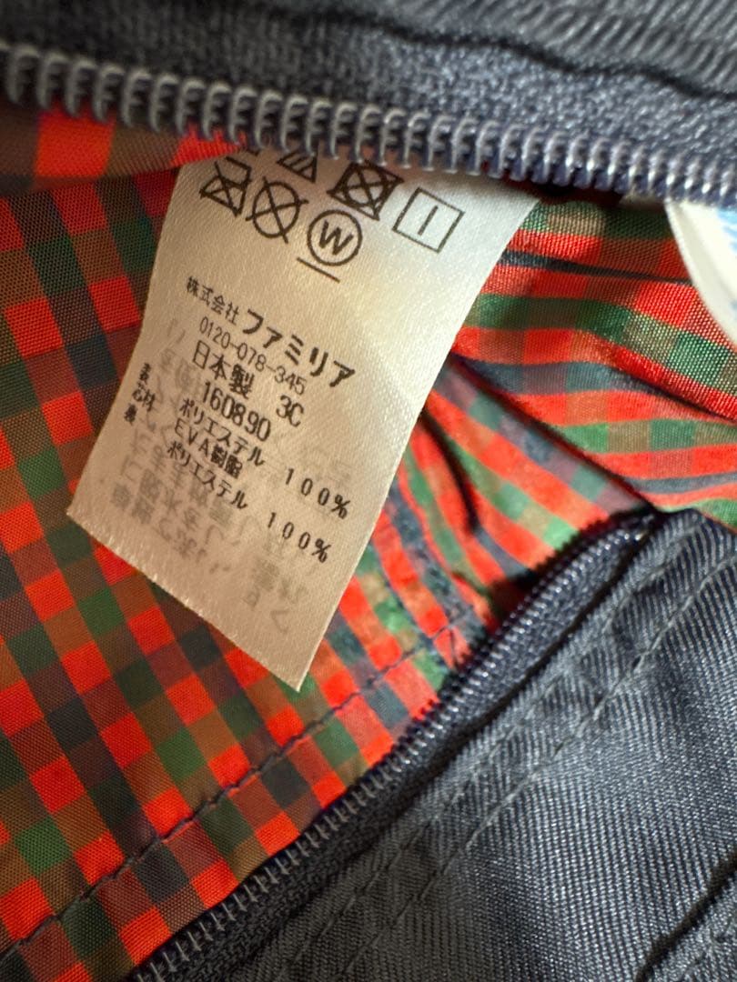 ファミリア　ミニトート　ハンドバッグ　赤チェック