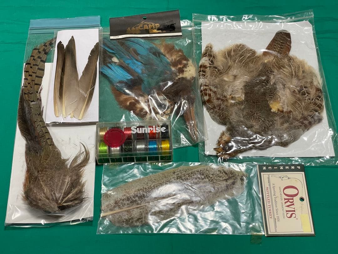 フライフィッシング　フライタイイング　マテリアル　ニンフやウェットフライ用セット