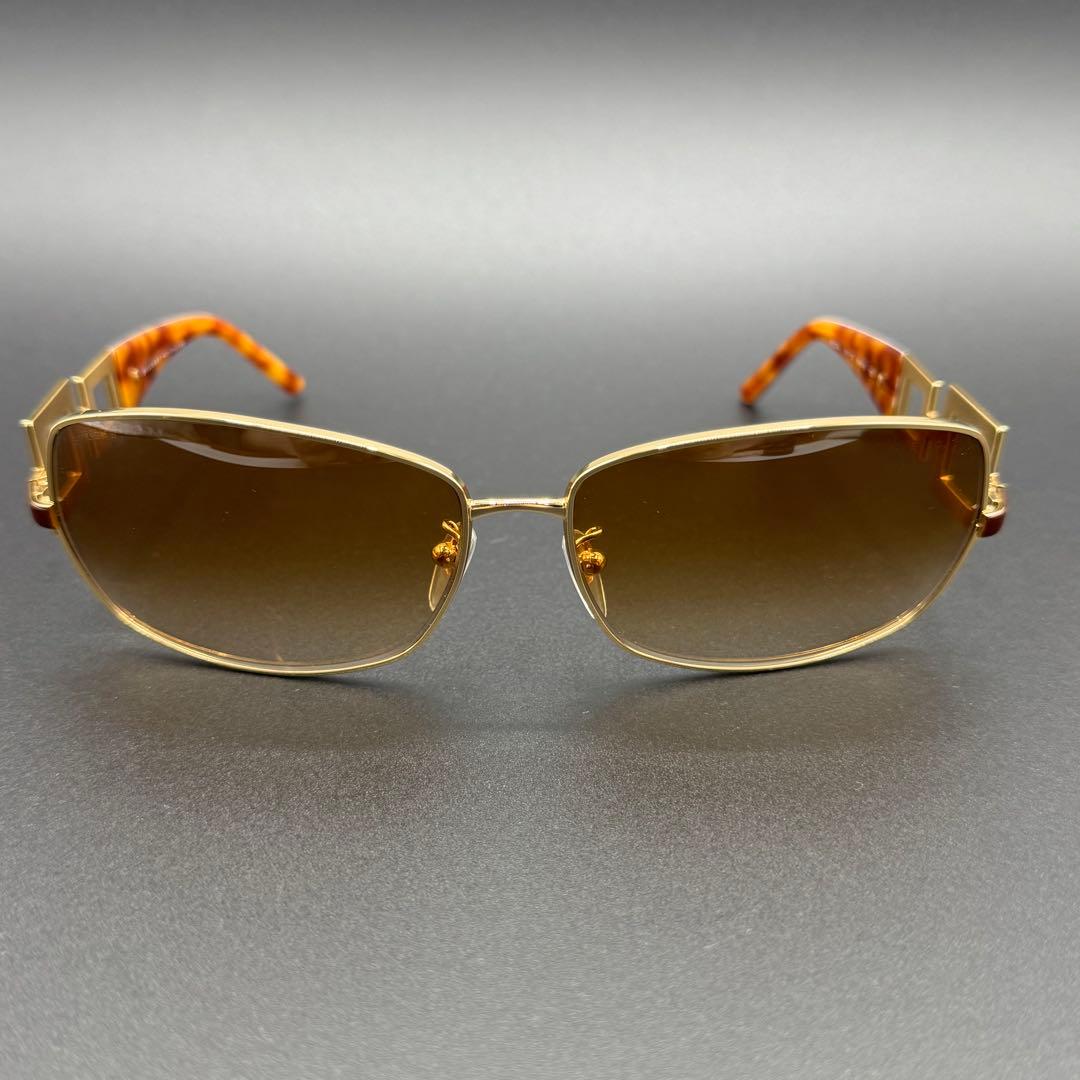 極美品　ブルガリ　サングラス　鼈甲　ゴールドフレーム　ブラウンレンズ