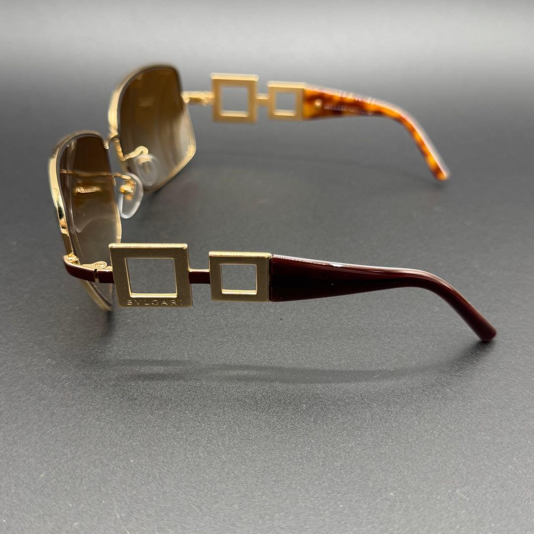 極美品　ブルガリ　サングラス　鼈甲　ゴールドフレーム　ブラウンレンズ