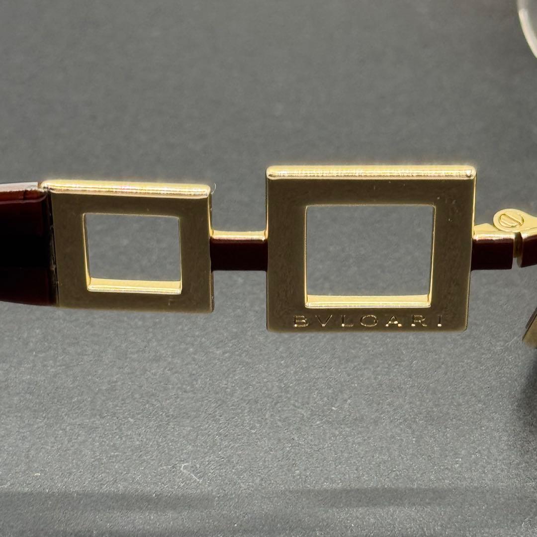 極美品　ブルガリ　サングラス　鼈甲　ゴールドフレーム　ブラウンレンズ