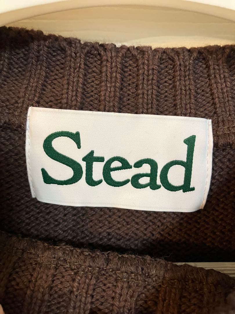 ジャーナルスタンダード Stead 犬柄 コットンニット 茶 L 1回着用美品