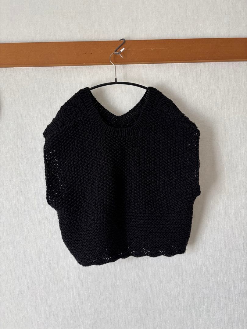 nest Robe ネストローブ ペルーポップルニットベスト ブラック