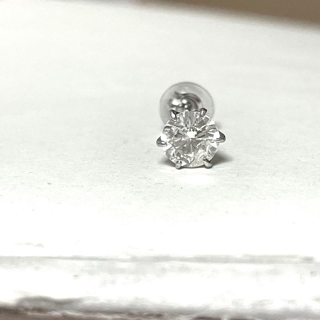 Pt900 ダイヤモンド 0.405ct 一粒ピアス 片耳用