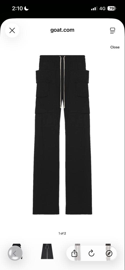 パンツ Rick Owens DRKSHDW Creatch Cargo