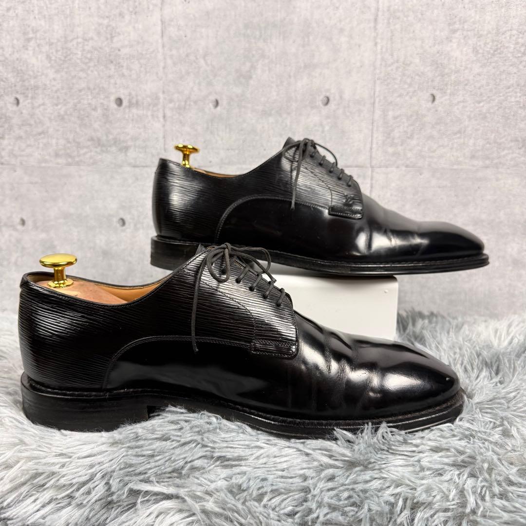 ルイヴィトン ケンジントンライン エピ 革靴 レザー ブラック 26cm 伊製