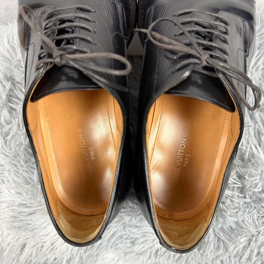 ルイヴィトン ケンジントンライン エピ 革靴 レザー ブラック 26cm 伊製