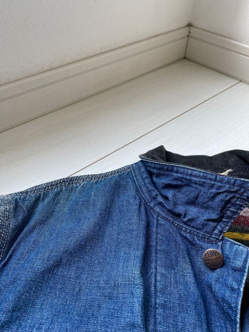 60s ビンテージ パワーハウス インディゴデニム カバーオール ヒゲ 蜂の巣