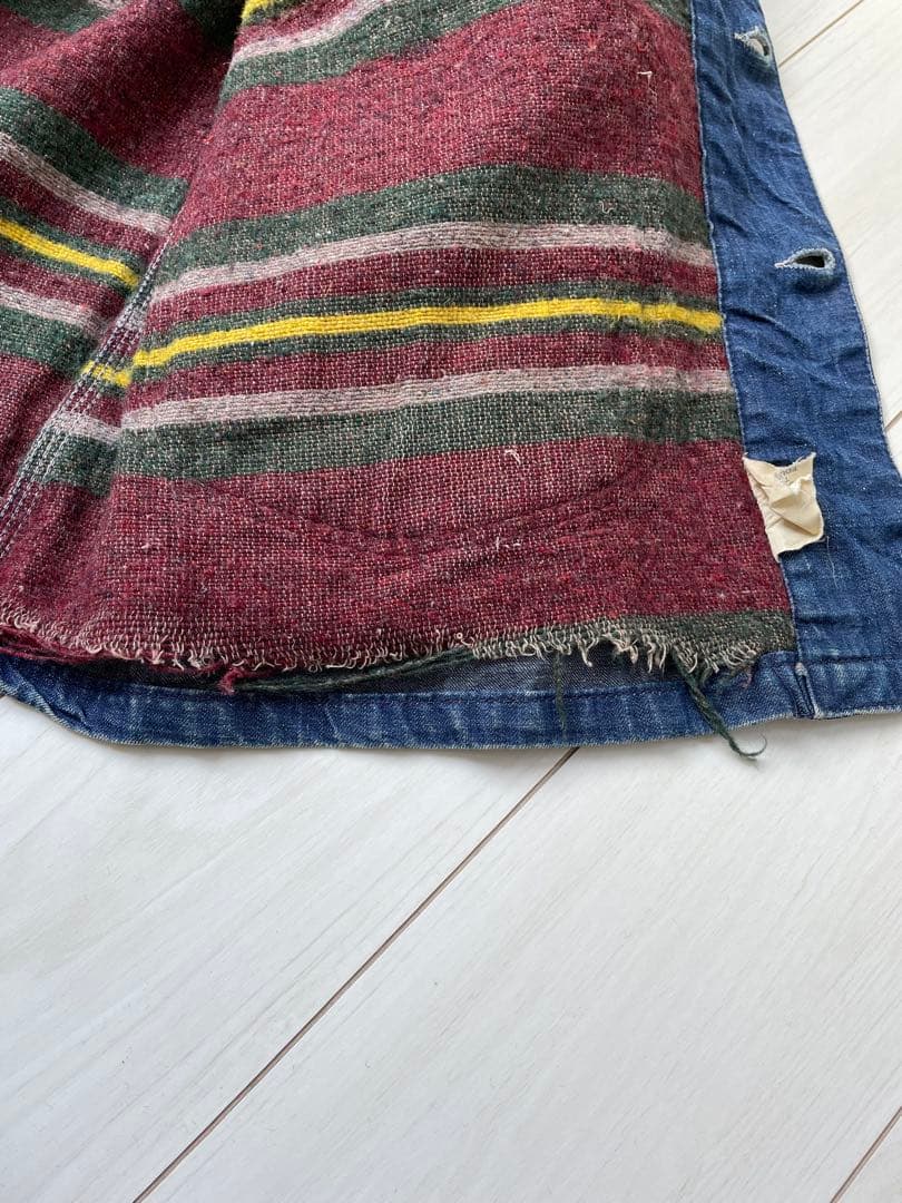 60s ビンテージ パワーハウス インディゴデニム カバーオール ヒゲ 蜂の巣