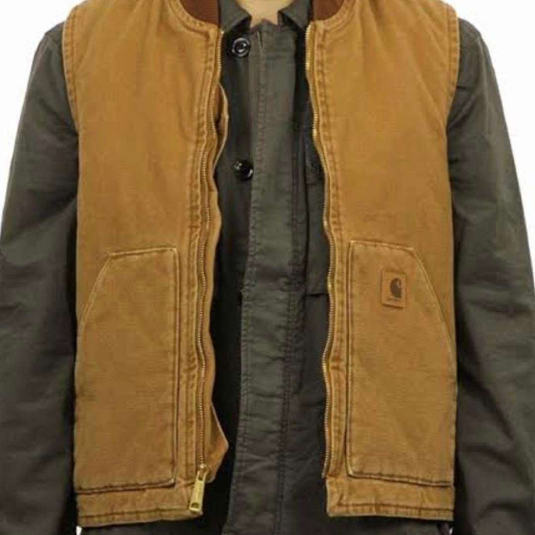 カーハートタグ付きデッドストックヴィンテージサンドストーンダックベストSメキシコ