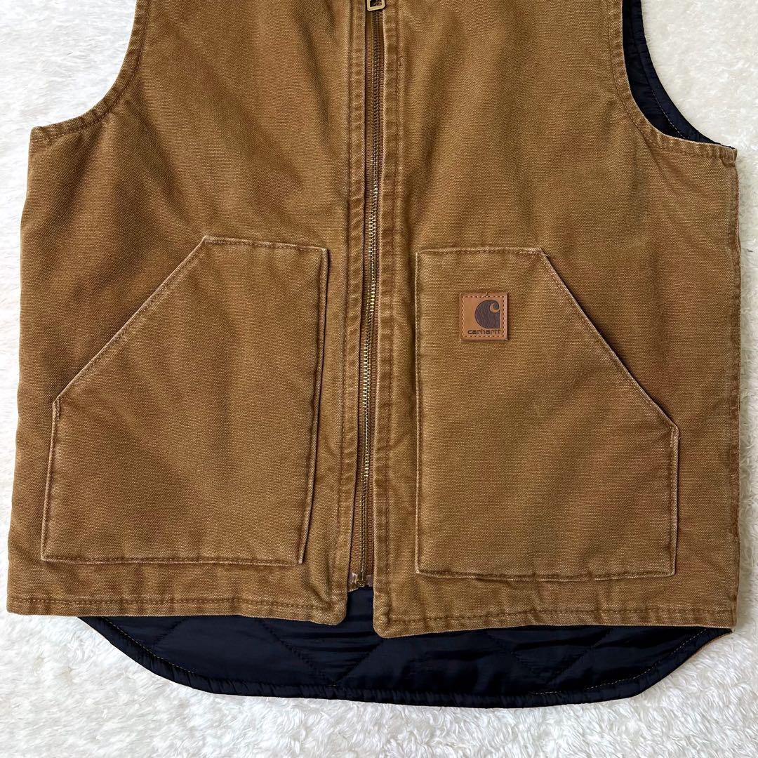 カーハートタグ付きデッドストックヴィンテージサンドストーンダックベストSメキシコ